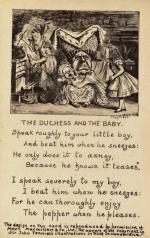 Księżna, którą spotkała Alicja podczas przechadzki po Krainie Czarów, wysoce ceniła sobie odżywcze i wychowawcze wartości pieprzu (ilustracja z wydania z 1865 roku autorstwa Johna Tenniela)