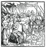Czarna śmierć, grafika angielska z XIV w.