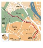 Tak będzie przebiegać trasa rowerowa. Proponowana przez nas ścieżka ma sześć km długości i łączy stację metra Młociny z Kampinoskim Parkiem Narodowym 
