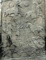 Scena bitewna, plaskorzeźba piktyjska z Aberlemno w Szkocji, VIII w.