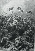 Bitwa pod Courtrai, rycina według obrazu Alphonse’a de Neuville, XIX w.