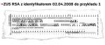 ZUS RSA z identyfikatorem 02.04.2008 do przykładu 1