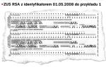 ZUS RSA z identyfikatorem 01.05.2008 do przykładu 1