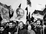 Berlin, luty 1968, protest przeciwko wojnie w Wietnamie, demonstranci niosą portret Ho Chi Minha 