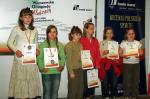 *Dziewczęta do lat 12 (od lewej): Ewa Harazińska, Kinga Pastuszko, Emilka Kaniewska (wszystkie MKS Polonia), Monika Zygacka (PKS Agape Białołęka), Matylda Szwedzińska (KS Wesoła) i Dominika Tkaczyk (UKS Czternastka) 