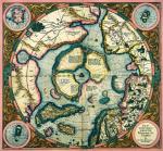 „Opisanie ziem północnych” [„Septentrionalium terrarum descriptio”], mapa Arktyki z roku 1595 autorstwa ojca kartografii nowożytnej Gerarda Mercatora 