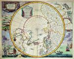 „Mapa bieguna północnego” autorstwa Johna Sellera, 2. poł. XVII w. 