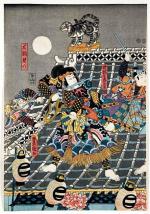 Utagawa Kunisada, scena z Hakkenden