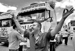 Kierowcy ciężarówek protestują w Madrycie