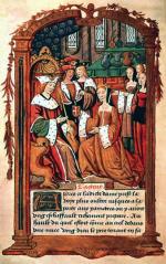 Zaślubiny króla Francji Ludwika XII z Marią Tudor, miniatura francuska, XVI w. 