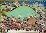 Armia Wielkich Mogołów przed bitwą, miniatura, Indie, XVII w