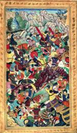 Bitwa pod Panipatem, miniatury hinduskie, XVI w.