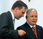 Radosław Sikorski chce ujawnienia nagrań z rozmowy z Lechem Kaczyńskim. Na zdjęciu politycy w maju 2006 r.