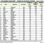 „Europejski samorząd” – miasta na prawach powiatu dane za 2007 r.