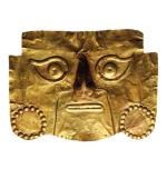 Złota maska inkaska, Peru, XIV – XV w. 