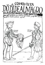 Gonzalo Pizarro zabija Diego de Almagro w 1538 r., rycina 1615 r. 