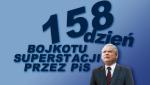 Politycy PiS z własnej woli przestają bywać w kolejnych kanałach telewizyjnych. Dziś taką planszę pokazuje Superstacja