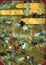 Bitwa pod Kawanakajimą w 1561 r., rysunek japoński, koniec XVI w. 