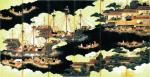 Statki w japońskim porcie, rysunek japoński, koniec XVI w. 