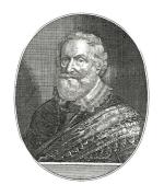 Heinrich Matthias von Thurn, przywódca czeskich protestantów, rycina, XVII w.