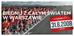 Plakat zachęcający do wzięcia udziału w biegu, można już spotkać w wielu miejscach miasta