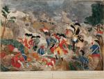 Bitwa pod Jemappes, 6 listopada 1792 r., rycina kolorowana z epoki