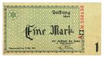 Jednomarkowy banknot będący środkiem płatniczym w getcie łódzkim