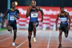 Asafa Powell na bieżni w Szczecinie. Według europejskich mediów Jamajczyk za każdy start w mityngach bierze 70 tysięcy dolarów 