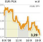 Po deklaracji szybkiego wejścia do unii walutowej złoty zyskał 2,8 proc. wobec euro. 