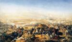 Atak francuskiej jazdy na flesze Bagrationa, fragment panoramy „Bitwa pod Borodino” Frantsa Roubauld, XIX w.