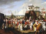 Lord Cornwallis, gubernator Bengalu, wita synów sultana Tippu, mal. Robert Home