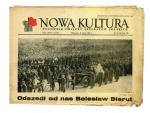 Strona tytułowa „Nowej Kultury” z relacją z pogrzebu Bolesława Bieruta. Marzec 1956 r. 