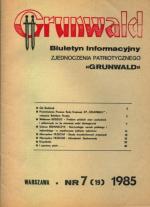Okładka biuletynu Zjednoczenia Patriotycznego „Grunwald”