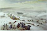 Francuzi w okopach pod Sewastopolem, zima 1854/1855 r.,  litografia z epoki  