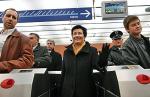 Hanna Gronkiewicz-Waltz przyjechała na ostatnią stację metra pierwszym pociągiem  