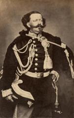 Wiktor Emanuel II jako król Włoch, fotografia z 1861 r