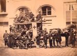 Żołnierze z francuskiej służby sanitarnej podczas wojny francusko-pruskiej w 1870 r.