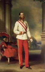 Cesarz Austrii Franciszek Józef I w mundurze feldmarszałka, mal. Franz Xaver Winterhalter