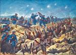 Żołnierze Błękitnej Armii w zwycięskim ataku na okopy niemieckie – obraz Mariana Adamczewskiego