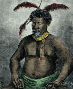 Król Zulusów Catewayo, litografia z lat 80. XIX w.