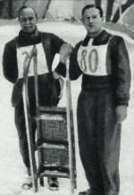 ME w saneczkarstwie w Krynicy: od lewej brązowy medalista B. Witkowski i wicemistrz Europy Maksymilian Enker (obaj Polska)  