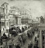 Burska lekka kawaleria na ulicach Kapsztadu na przełomie 1899 i 1900 r.