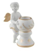 Aniołek z białej porcelany z delikatnymi złoceniami. Villeroy&Boch.