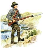 Piechur australijski z karabinem Lee Enfield SMLE Mk III 