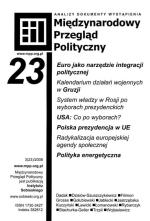 Międzynarodowy przegląd polityczny, Instytut Sobieskiego, 3 (23) 2008