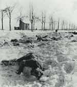 Ciała amerykańskich jeńców rozstrzelanych przez esesmanów pod Malmédy, 17 grudnia 1944 r. 