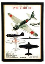 Strona z amerykańskiej broszury przedstawiającej typy japońskich samolotów