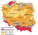 Nie w każdym rejonie polski opady deszczu są duże