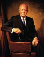 Prezydent Dwight D. Eisenhower, oficjalny portret z Białego Domu w Waszyngtonie