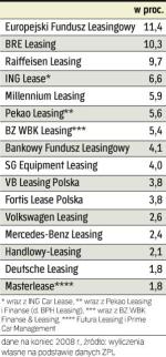 33 mld zł to finansowanie leasingiem udzielone w 2008 r. W tym roku może być niższe. 